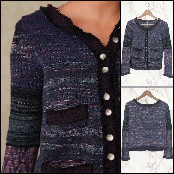 Free People Angora Silk Wool Blend Cardigan Sweater - Picture 2 of 11